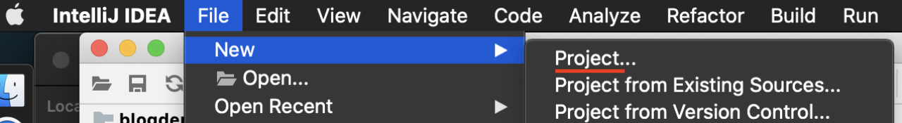 IntelliJ IDEA - File - New - Project